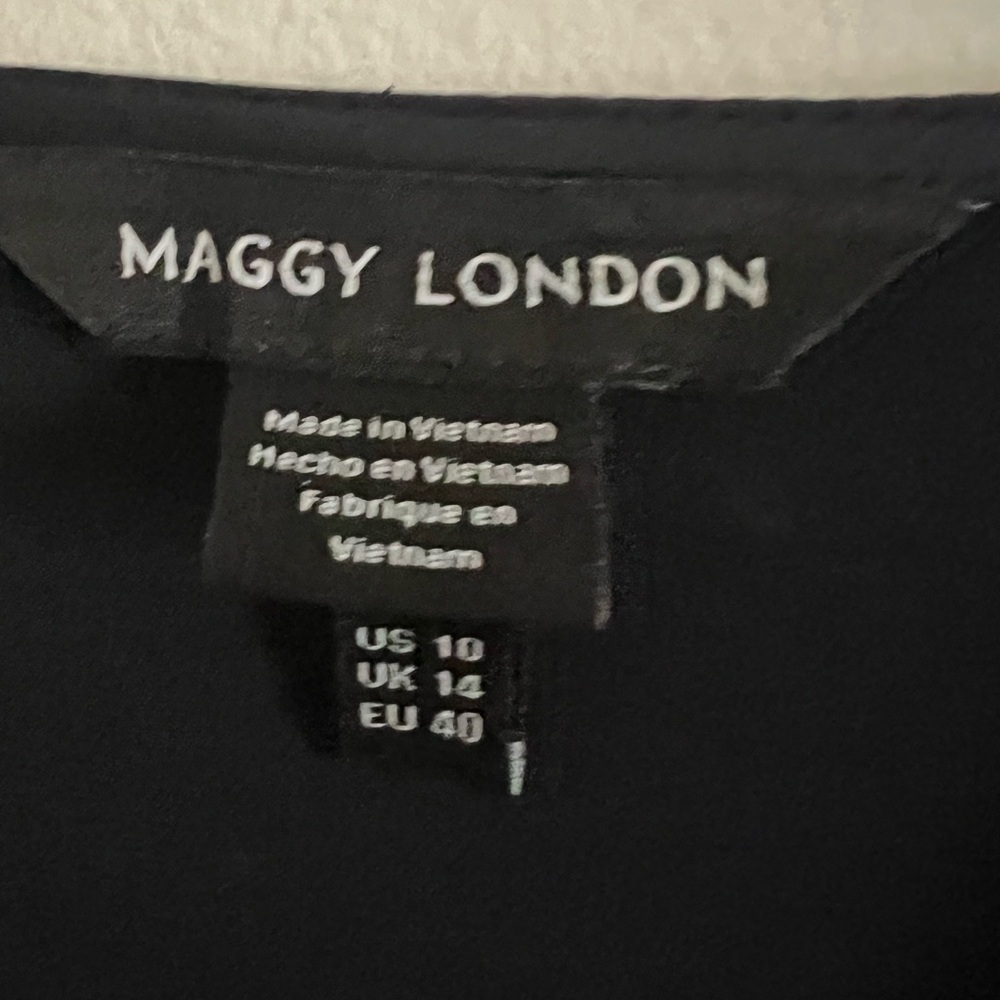 Maggy London Womens Twist V-Neck Bias Skirt Midi Dress - Picture 7 of 10